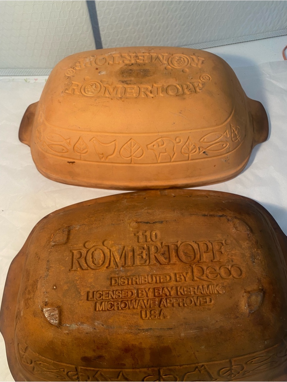 Vintage Romertopf terra-cotta clay Baker roasters pot - Picture 2 of 7